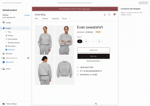 Shopify Customise site