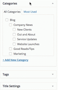 WordPress Categories